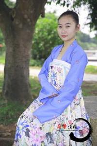 汉服水绿薄棉对襟上襦