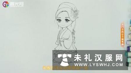 古风热缩片簪花教程